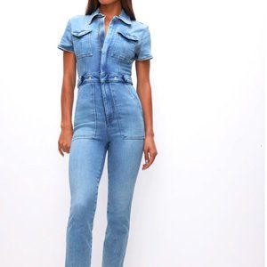 NEW NEVER WORN Good American Denim Jumpsuit